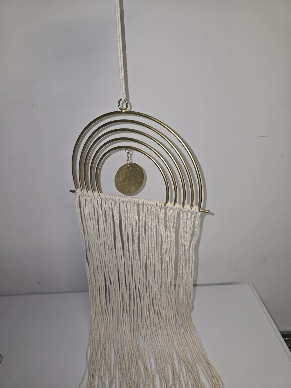 Gold and Cream Boho Wall Hanging by